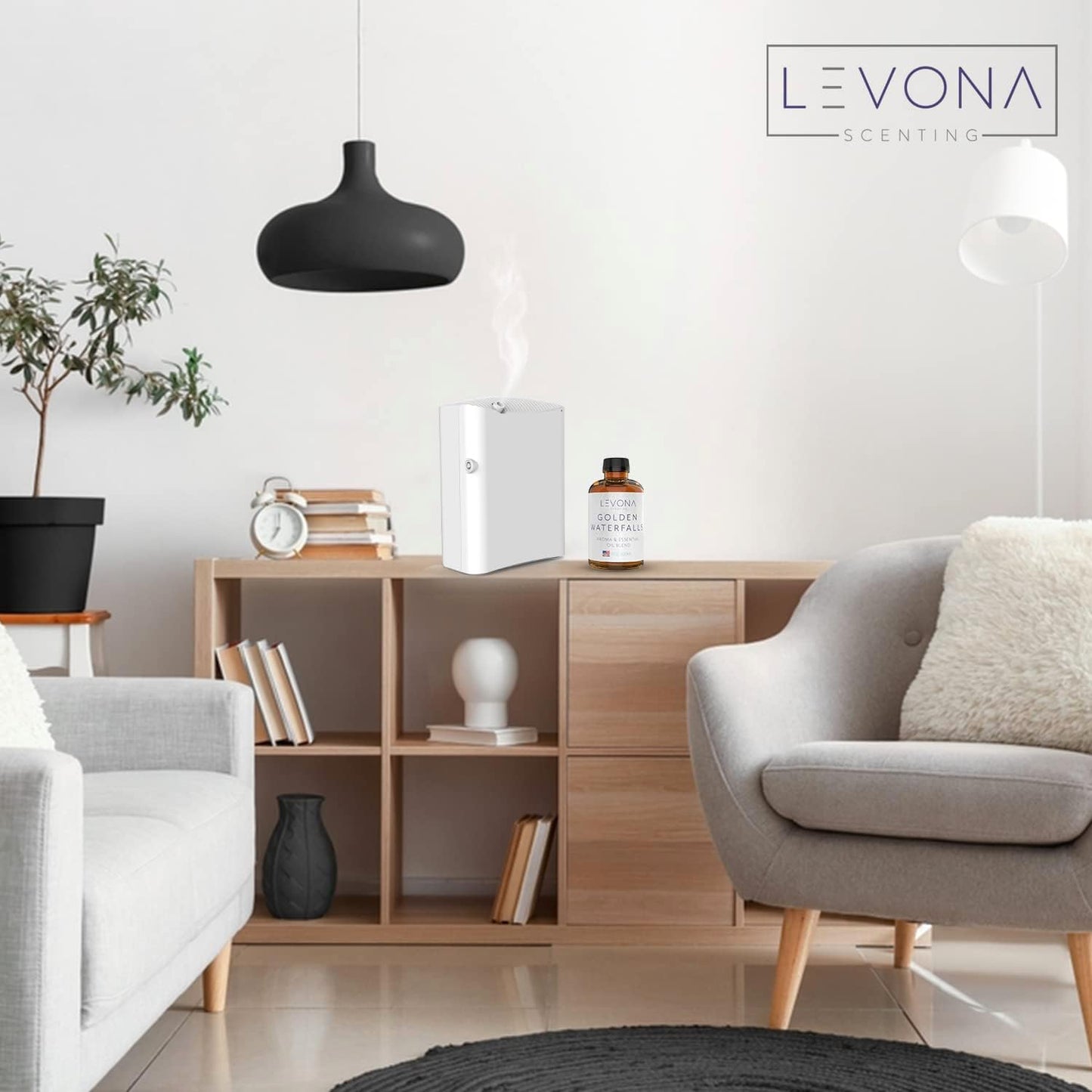 Levona Scent Pure Essential Oils for Diffusers for Home, Hotel & Office - Golden Waterfalls Essential Oils for Diffuser Oil and Humidifiers - Home Luxury Scents - Scented Fragrance Oil Blends