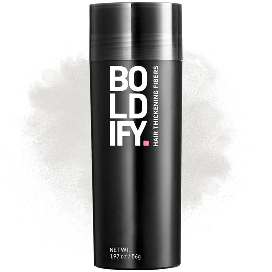 BOLDIFY Hair Fibers (56g) - Fill In Thinning and Fine Hair for an Instantly Fuller, Thicker Look - 14 Shades for Women & Men - White