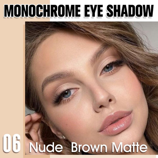 Nude Brown Matte Eyeshadow Palette for Women, Single Monochrome Eye Shadow Makeup, Shiny Pressed Powder, Blendable Natural sombras para ojos, Holographic,Vegan,Travel -6