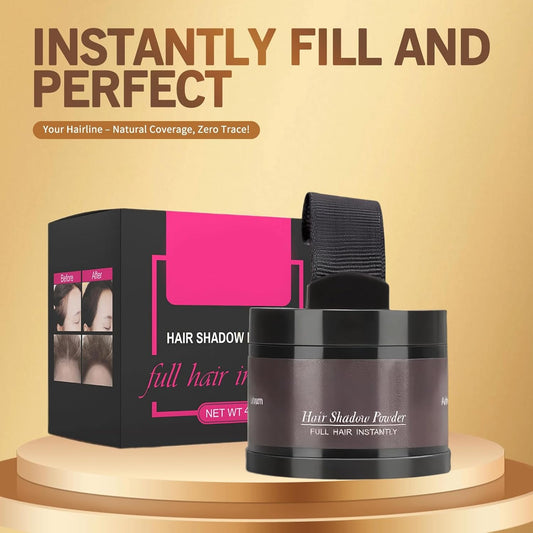 Hairline Powder (Auburn) - Instantly Cover Gray Hair Roots, Hair Color Shadow, Thin Hair Touch-Up, 4g