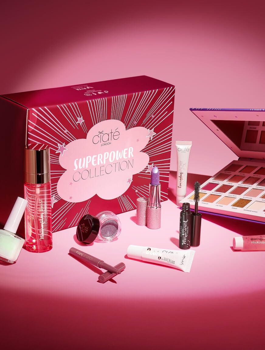 Ciaté London Superpower Collection 10 Piece Makeup Gift Set, Contains Eye, Lip, Complexion & Nail Bestsellers, in a Festive Giftable Box
