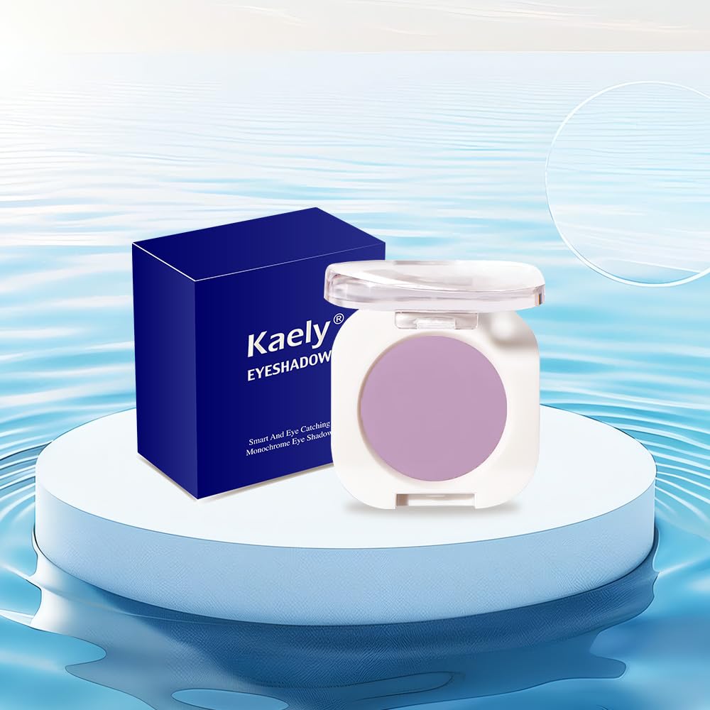 Single Matte Eye Shadow Palette Makeup, Violet Purple Eyeshadow for Women Halloween Birthday Party Wear, Monochrome Eye Shadow Makeup, Pigmented Waterproof Sombras Para Ojos, 31