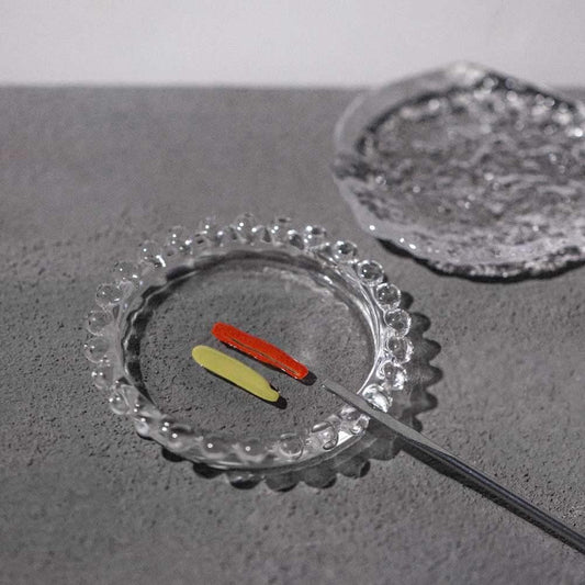 Nail Art Palette Clear Glass Nail Art Color Mixing Plate Nail Art Display Board Cosmetic Mixing Tray Manicure Tool for Home and Salon Use, 1 Piece