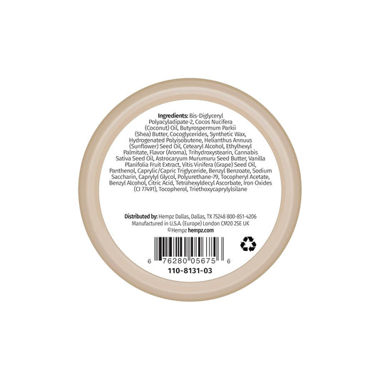 Hempz Hydrating Lip Sleeping Mask - Whipped Vanilla (.70 Oz.) | Overnight Hydrating Lip Balm with Vanilla Lip Butter Balm, Soothing and Hydrating Lip Care for Men or Women, .44oz