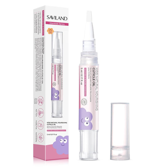 SAVILAND Cuticle Oil Pen for Kids: Plant-Based Nail Oil Pen 8-Hour Long-Lasting Nourishment 2-Hour Soften Tough Hangnails Child-friendly Cuticle Oil for Nails Gentle Nail Care for Kids 3-8 (Glamkids)