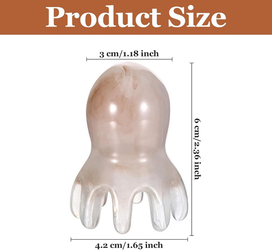 2 Pcs Octopus scalp massager, Portable scalp scrubber massage tool Headache and Stress Relief, silicone hair head massager scalper Acupressure Comb, Deep Relaxation acupressure tool Home Office
