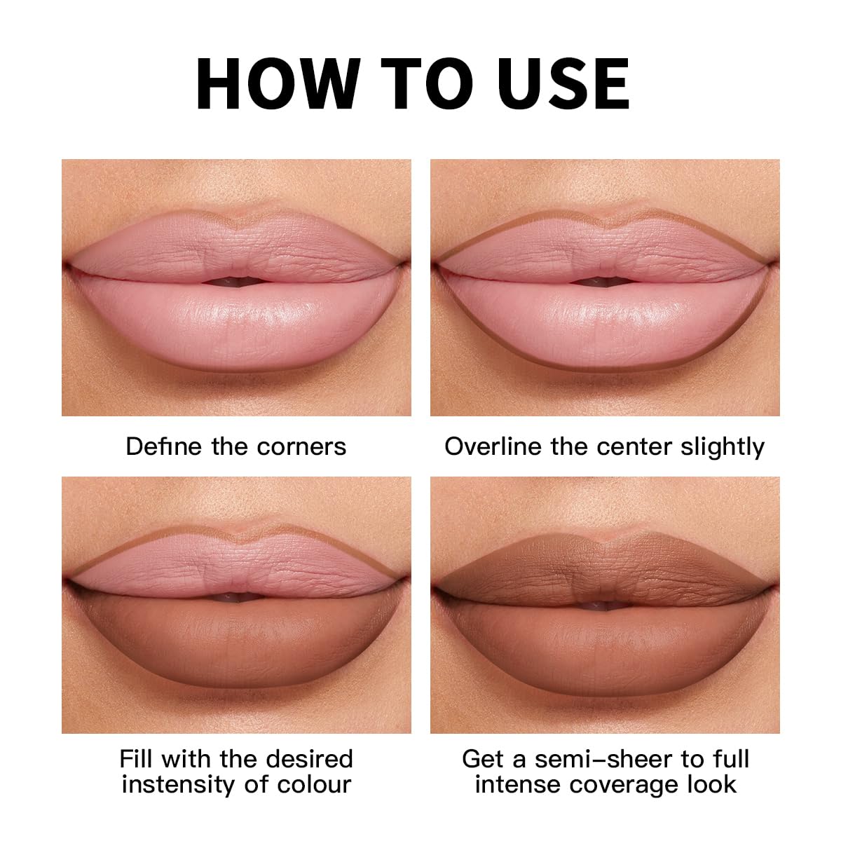 USHAS Lipstick and Lip Liner Combo Set 2 in 1 Waterproof Matte Lipstick pen for Women Lip liner Set Long Lasting with Makeup Set (Y13, Pack of 1)