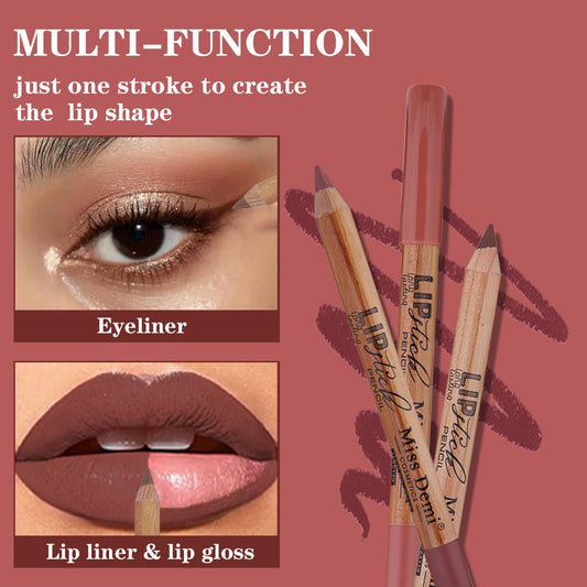 12PCS Lip Liner Pencils Set Pack for Shaping & Sculpting Lips, Modifieddark Lip Color Lipsticks,Long-Lasting Waterproof Lipsticks. (01, Color)