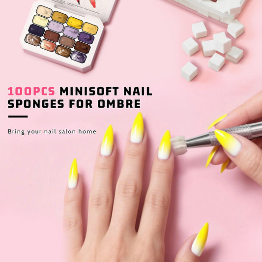 Sponge Pat Paint Nail Gel, Ombre Nails Gradient Gel Nail Blush Blooming Aura Nails Drawing Stripper Floral Painting DIY Nail Art, No Wipe, UV/LED Curing (16 Colors K)