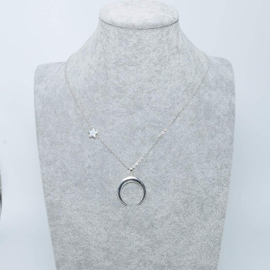 Bohemia Necklace with Pentagram Crescent star Pendant Boho Necklaces Chain Jewelry For Woman and Girls