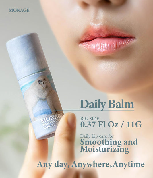 Korea Vegan & Nourishing & Moisturizing Lip Care Made from 100% Natural Ingredients, Organic Moisturizer for Dry, Cracked Lips & Skin, Everyday Lip Balm, Daily, 0.38 Ounce