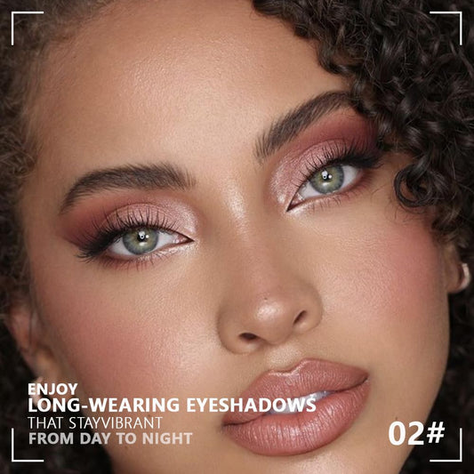 evpct Eyeshadow Quad Palette, Nude Pink Dark Mauve Plum Voilet Lavender Purple Glitter Shimmer Metallic Matte High Pigment Mini Eye shadow Palette Makeup for older Women, Vegan Cruelty-free, Romance