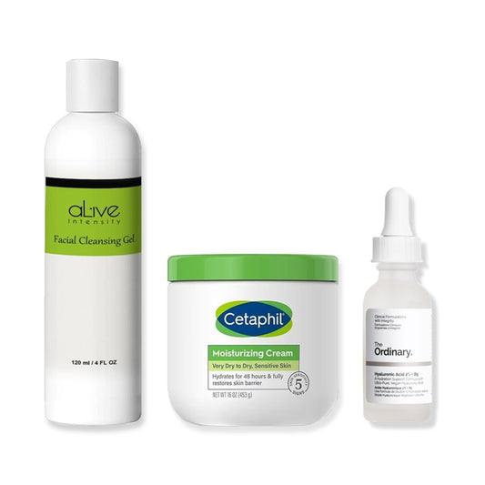 'Cetaphil' Hydrating Moisturizing Cream | The 'Ordinary' Hyaluronic Acid 1 oz. | Cleansing Gel 4 oz.