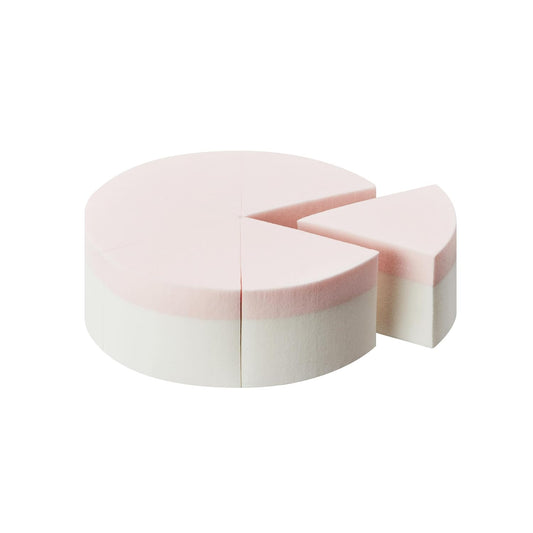 Piccasso Latex Round Makeup Sponges 6P – Hydrophilic Foundation Sponges for Makeup, Dewy & Matte Finish, Triangular Face Sponges for Precise Blending, Ideal for Base Makeup Application