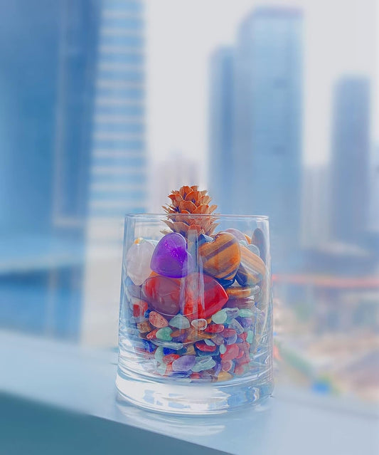 5 PCS Crystals Natural Heart Pocket Stones Polished Rose Quartz Amethyst Assorted Healing Crystals Palm Love Shaped 0.8" Gemstones Set Reiki Energy Balancing Meditation Mother's Day Gift