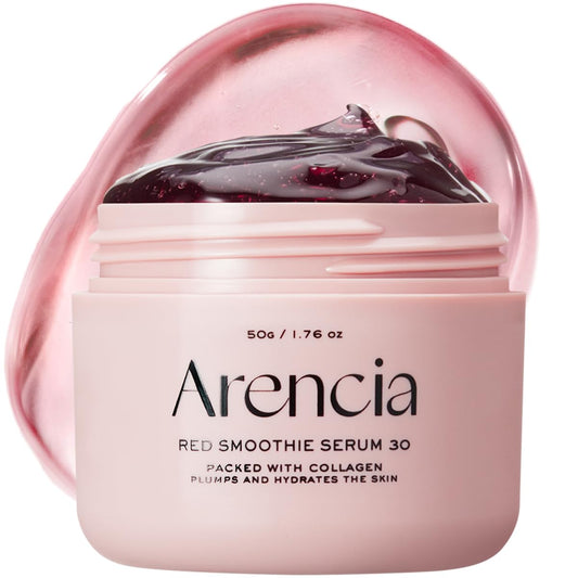 Overnight Red Smoothie Face Mask Serum, Glowing & Soothing with 30% red collagen, Niacinamide, Peptide, Vitamin E