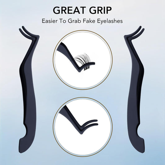 False Eyelashes Applicator Tool Eyelash Extension Tweezers Remover Clip Tweezers Nipper Application and Removal DIY Eyelash Applicator Tool