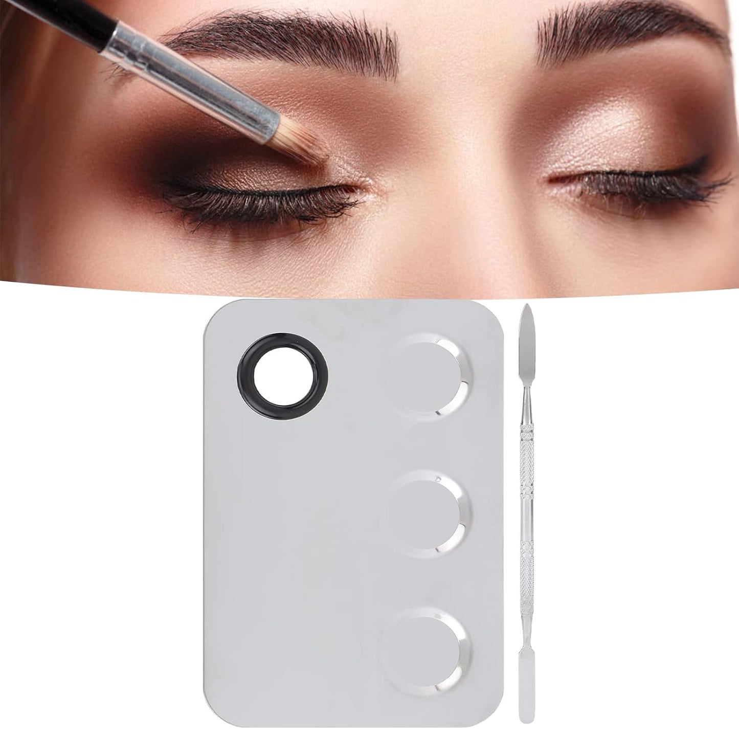 Makeup Palette, Professional Makeup Palette Cosmetic Mixer Cosmetic Palette Makeup Coloring Tools Makeup Tool With Spatula Suitable for Mixing Cosmetic Colors