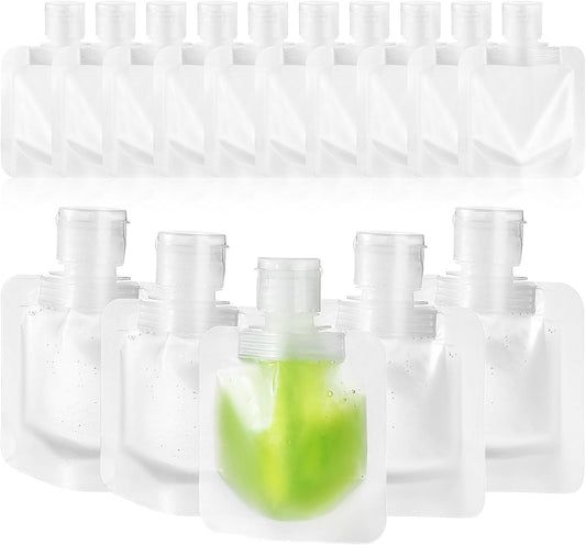 Beaupretty 15pcs Travel Pouches for Toiletries, 30ml Refillable Empty Travel Size Containers, Small Squeeze Pouches Travel Bags for Shampoo Conditioner Lotion Soap