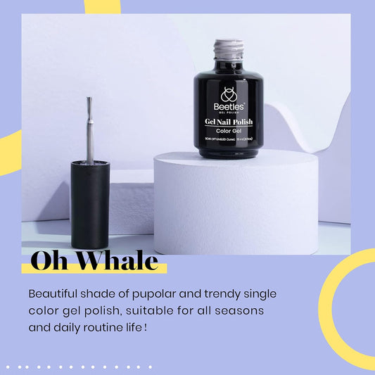 Beetles Gray Gel Nail Polish, 15ml Fall Grey Gel Polish Soak Off UV LED Nail Lamp Nail Art Manicure Salon DIY Home 0.5Oz Nail Polish for Women