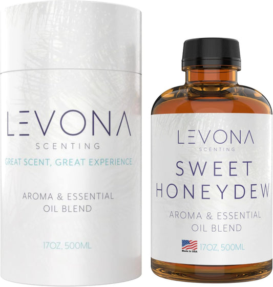 Levona Scent Oil Diffuser Essential Oils: Essential Oils Home Luxury Scents - Sweet Honeydew Essential Oil - Sweet & Fresh Notes of Nectarine and Floral Rose Essential Oil - 500 Ml Fragrance Oils