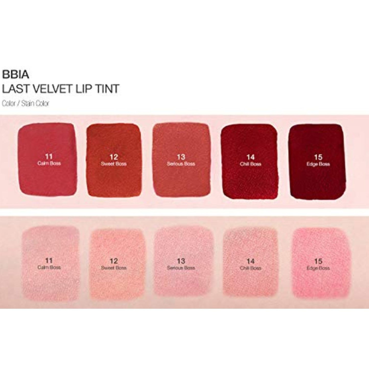BBIA Last Velvet Lip Tint - Soft & Creamy Matte Finish Lip Stain, Blur Effect with Velvety Texture, Long-Lasting, High Pigment, Lightweight, Non-Drying, Korean Lip Makeup (15 EDGE BOSS)