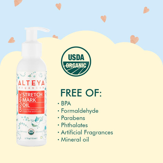 Alteya Organics Organic Pregnancy Stretch Oil 3.7 Fl Oz/110mL
