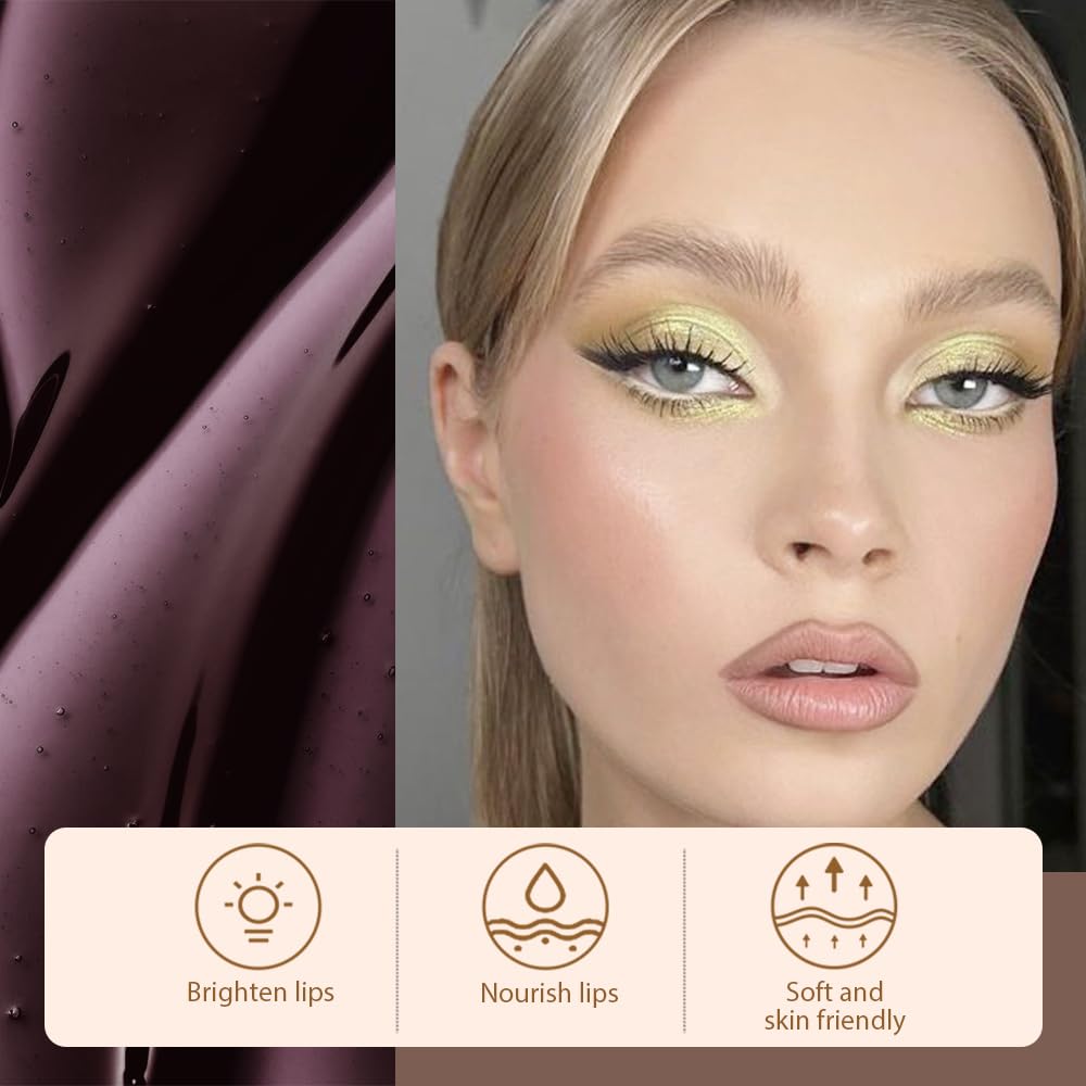 2Pcs Peel Off Matte Liquid Lip Gloss Stain-Lip Liner with Tweezer, Peel Off Lip Stain, Long Lasting & Waterproof Lipstick Tattoo, Transfer-Proof Lip Gloss for All Skin Types (04#+06#, 2Pcs)