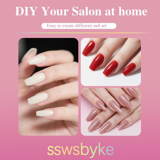 Medium Coffin Nail Tips, SSWSBYKE 300pcs Soft Gel Nail Tips for Full Cover Pre-Shaped Acrylic Fake Nails Tips 15 Sizes Half Matte Press On Nails for Extension Home DIY Salon