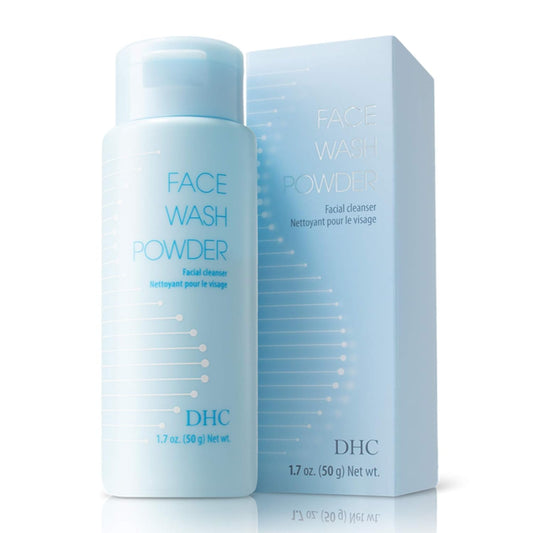 DHC Face Wash Powder 2 pack, Luxurious Foaming Lather, Lightweight Powder Formula, Gently Exfoliates, Hydrating, Fragrance and Colorant Free, Ideal for All Skin Types, 1.7 oz. Net wt.