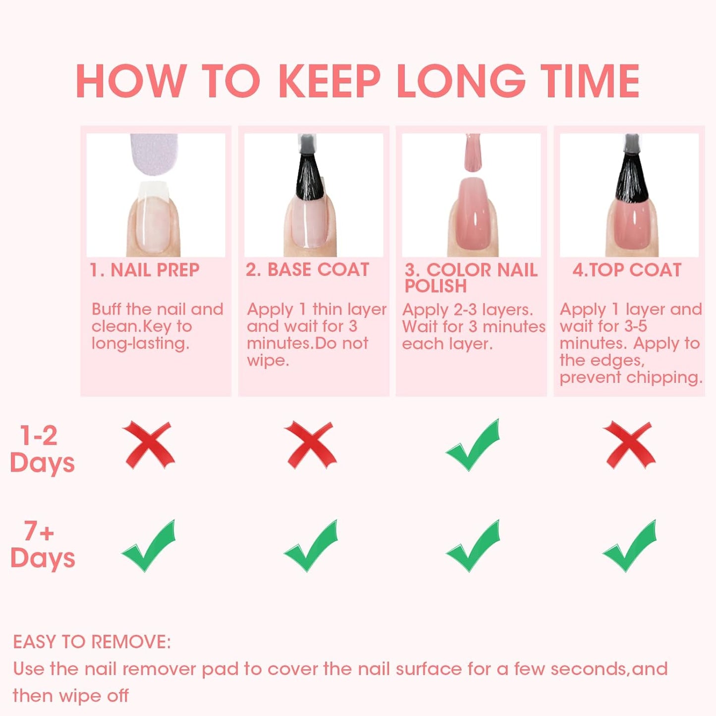 GELLEN Clear Nail Polish Top Coat, Shine Glossy Regular Nail Polish, Calcium Formula Strengthens Nails, Quick Air Dry, No Wipe, Long Lasting, Chip Resistant, Not UV Gel, Hema Free, Non-toxic, 15ml