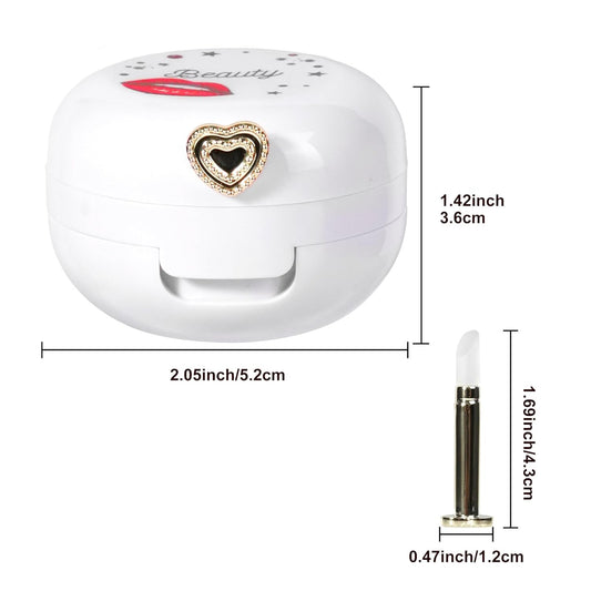 2 Pack Lip Balm Containers,Plastic Portable Empty Lip Balm Container with Mirror and Silicone Lip,Empty Lipstick Dispenser Box for Travel,Home