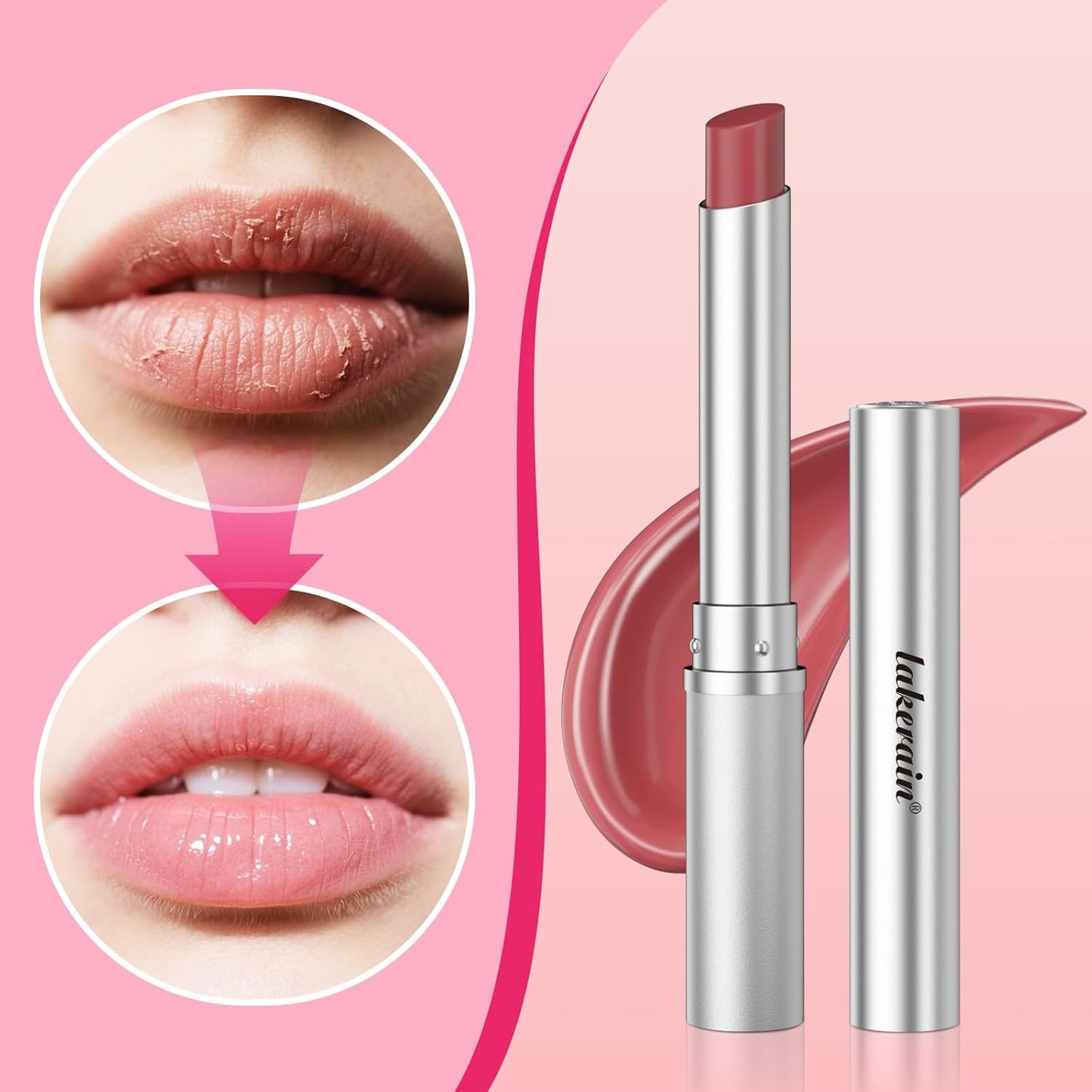 Honey Lipstick Tinted Lip Balm, Sheer Lightweight Lip Stain for All Skin Tones, Moisturizing Nourishing Lipstick for Women All Skin Tones, a Hint of Natural Cherry Tint, Pink Honey