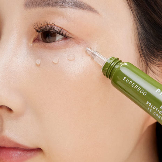 SUPEREGG Phyto Bounce Eye Contour Solution: For vibrancy and restoration. Concentrated solution cream with Tremella Mushroom and Peptides. 15ML / 0.5 FL OZ