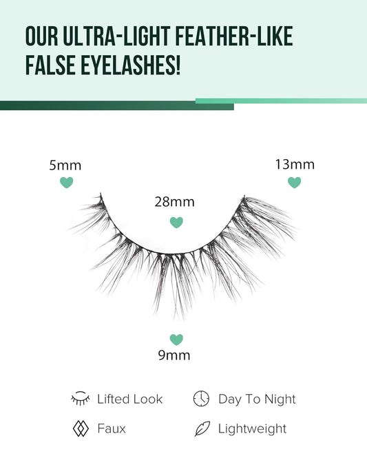 Cat Eye Lashes Natural Fake Lashes Demi Wispies Eyelashes Natural Look Lashes Wispy False Eyelashes Fox Eye Strip Lashes 7 Pairs