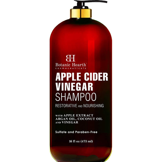 Botanic Hearth Apple Cider Vinegar Shampoo | Clarifying And Nourishing, Reduces Itchy Scalp, Dandruff & Frizz | Sulfate Free, For All Hair Types, Men And Women | 16 Fl Oz