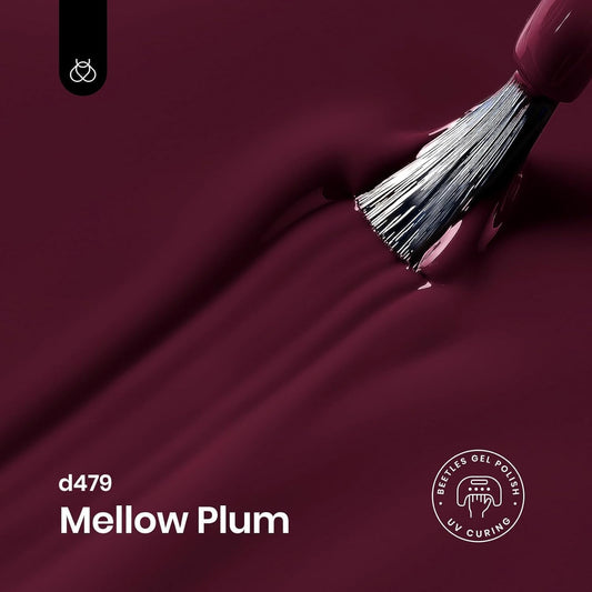 Beetles Dark Red Gel Nail Polish 15 ml Burgundy Red Gel Polish Cherry Wine Purple Color Soak Off LED UV Lamp DIY Art Design Salon Mellow Plum Fall Nail Polish for Women