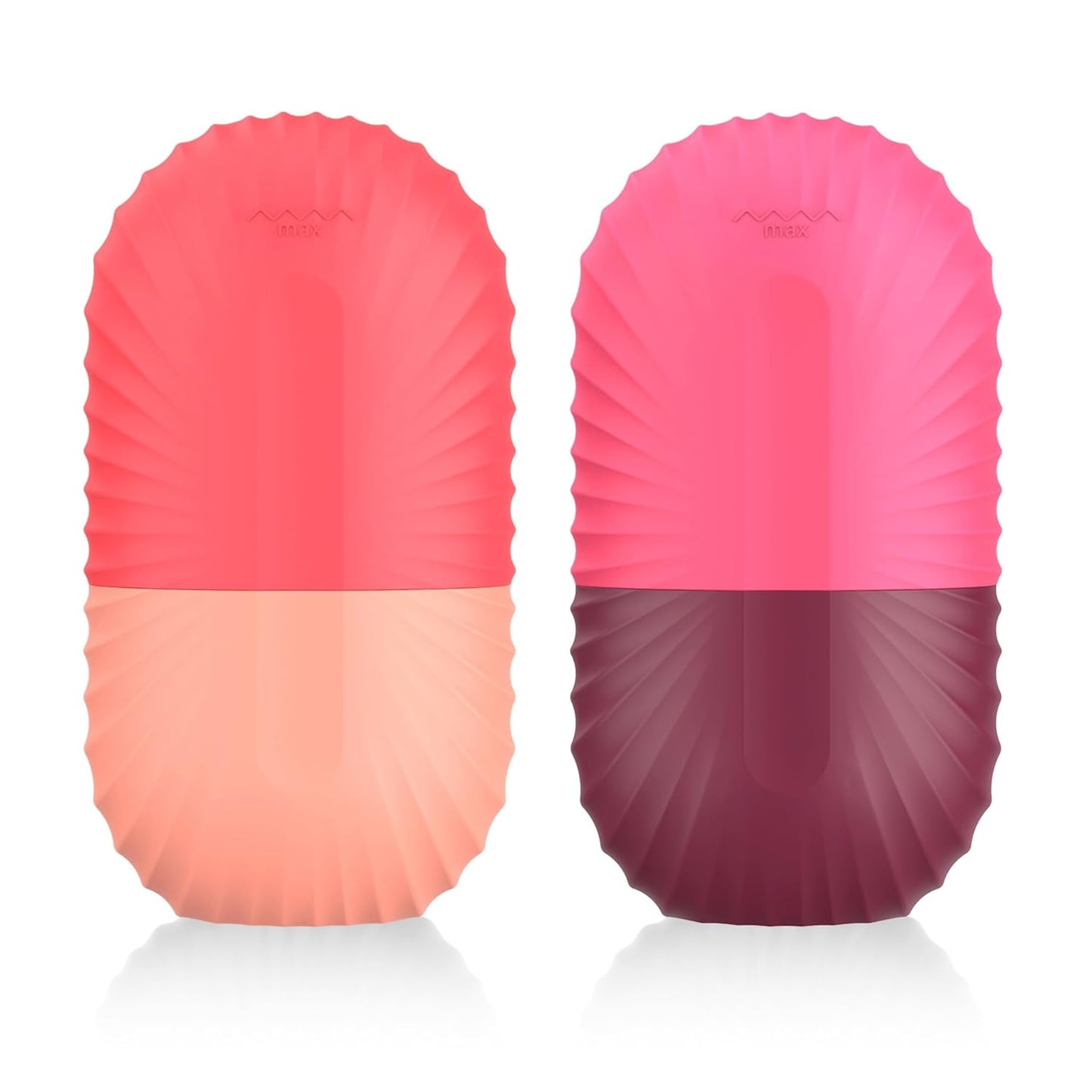 2pcs Ice Roller for Face and Eye, Silicone Ice Facial Roller Ice Holder, Face Ice Mold Skin Care, Face Icers Reusable Ice Cube Roller for Shrink Pores Anti Wrinkle Reduce Puffiness, Pink Rose