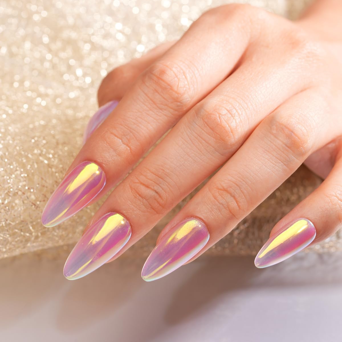 Pretty Diva Aurora Chrome Nail Powder, Unicorn Mermaid Chrome Powder Aurora Nail Powder Pigment Iridescent Nail Chrome Powder Glitter Art Decoration