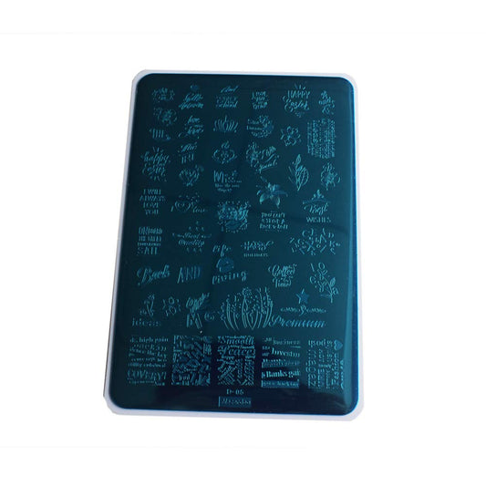 Flowers Leaf Love Nail Stamping Plate 2pcs Dreamcatcher Feather Pendant Image Stamping Template Alphabet Letter Words Creative Large Size Nail Plate Printer Star Lips Nail Stamp Stencil 14.5×9.5cm