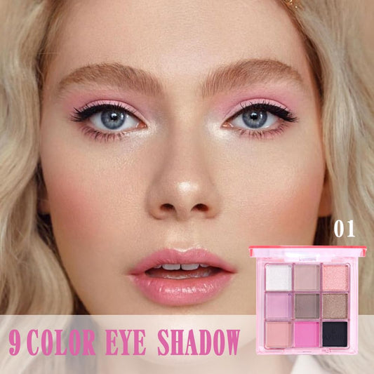9 Color Eyeshadow Palette Makeup, Neutral Nude Matte Eye shadow & Shimmer Eyeshadow,Long Lasting Waterproof Eye shadow Makeup Palette for Women 01#