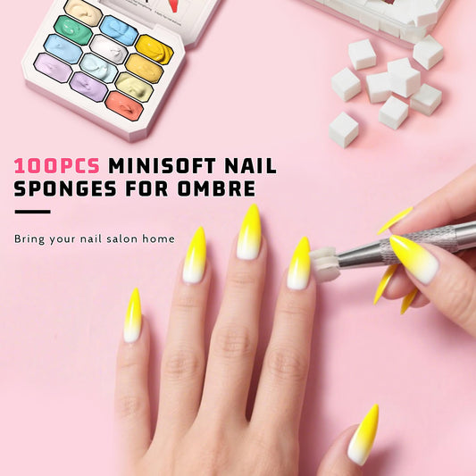 Sponge Pat Paint Nail Gel, Ombre Nails Gradient Gel Nail Blush Blooming Aura Nails Drawing Stripper Floral Painting DIY Nail Art, No Wipe, UV/LED Curing (12 Colors H)