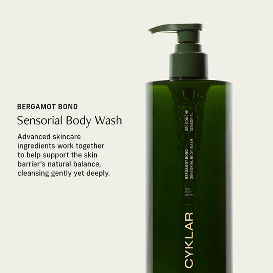 Sensorial Body Wash. Bergamot Bond Hydrating Cleanser with Moisture Locking Multi-Oil Complex, Sodium PCA and Glycerin. Nourishing Shower Gel for Women and Men, 16.5 Fl Oz Luxury Bodywash