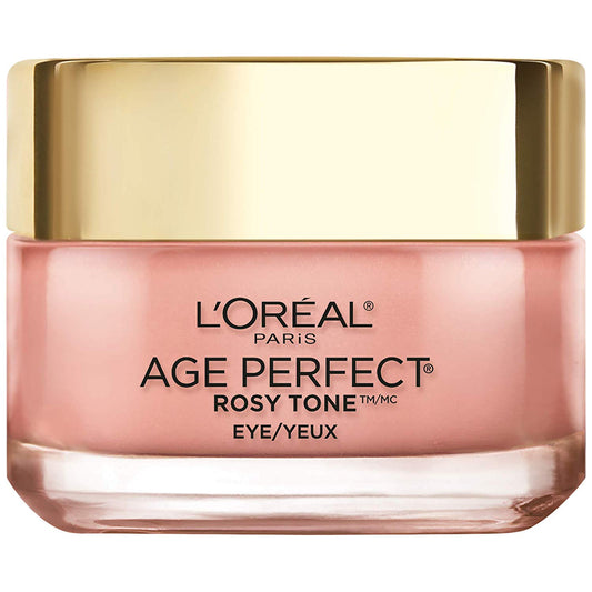 Eye Brightener Eye Cream Skin Care, Age Perfect Rosy Tone Eye Brightener to Visibly Color Correct Dark Circles, Fragrance Free, Paraben Free, 0.5oz.(Pack Of 2)