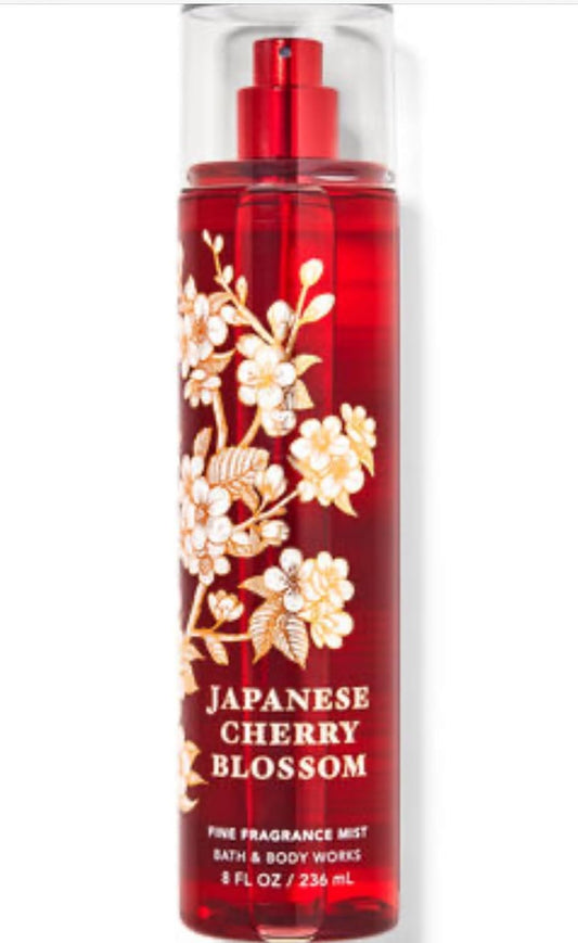 White Barn - Bath and Body Works - Gift Set 2 Piece Bundle - with Gift Bag HELLO GORGEOUS (Japanese Cherry Blossom)