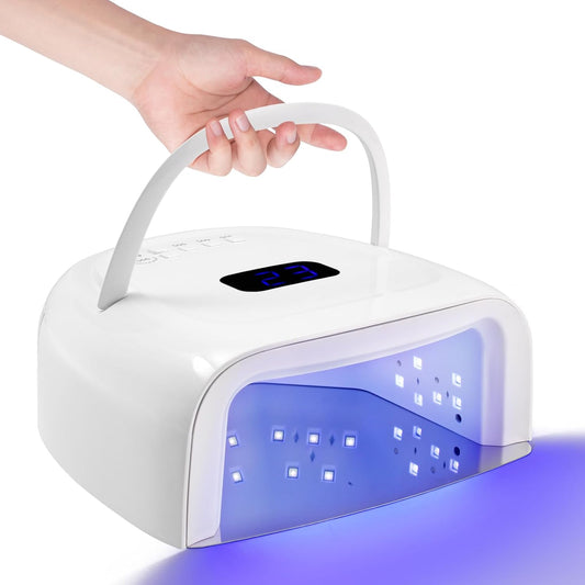 Professional Rechargeable UV LED Nail Lamp 60W UV Led Portable Cordless Nail Light for Nail Lamp Machine, 4 Timer Setting and Smart Sensor Nail Dryer, LCD Display