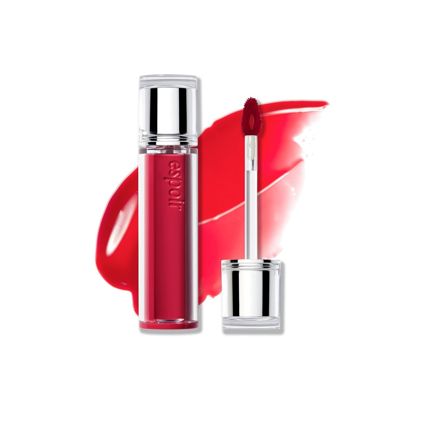 Espoir Couture Lip Tint Glaze #12 Cherry Sorbet 0.14oz | Volumizing Lip Stain with Syrupy Shine | Long-Lasting & Vibrant Color for Radiant Lip Look | Moisturizing & Glossy Lip Tint | Korean Lip Makeup