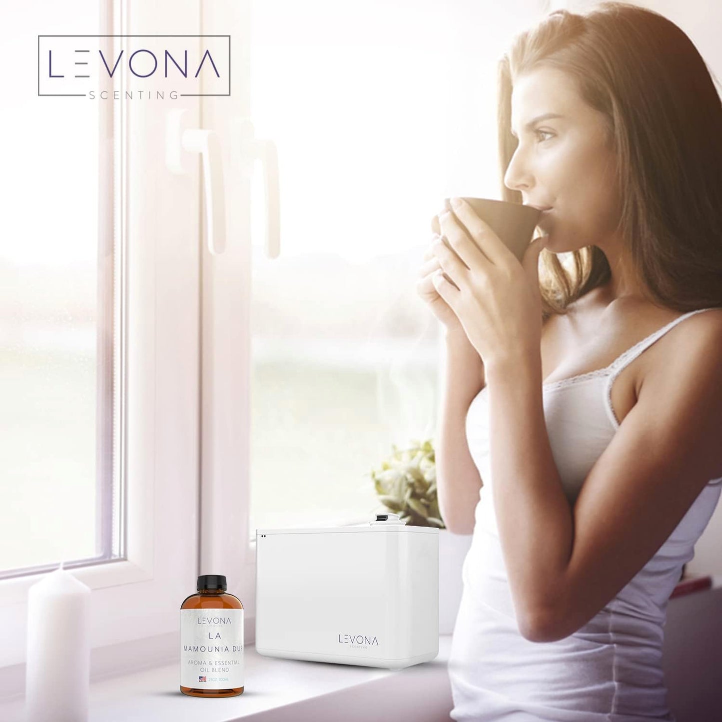 Levona Scent Aroma Diffuser Oil: Oil Diffuser Essential Oils for Diffusers for Home Luxury Scents - La Mamounia Dup Fragrance Oil - Clean & Fresh with Notes of Citrus, Rosewood, Amber & Pine -700 Ml