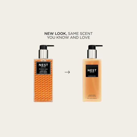 NEST New York Liquid Soap, Pumpkin Chai - 10 fl oz - Cleanses & Nourishes Skin - Approx. 300 Pumps Per Bottle - Gluten Free & Cruelty Free