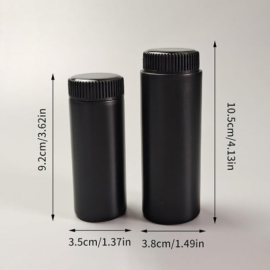 6pcs Plastic Loose Powder Bottle, Mini Empty Talcum Bottle Refillable Cosmetic Powder Dispenser Travel Cosmetic Glitter Eye Shadow Shaker with Sifter and Lids(100ml)